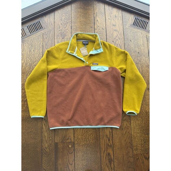 Patagonia Mens Synchilla Lightweight Snap Fleece Sisu Brown Pullover SZ 2XL NWT - Picture 1 of 6